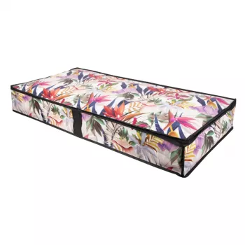 ORDINETT vaatteiden säilytyslaatikko 107x50x15 cm Floral Beauty
