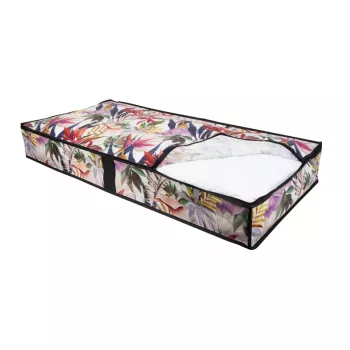 ORDINETT vaatteiden säilytyslaatikko 107x50x15 cm Floral Beauty