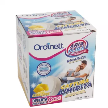 ORDINETT kosteudenpoistaja täyttötabletit 450 g x 3 kpl sitruuna