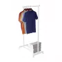 ORDINETT Deluxe vaateteline valkoinen 88x43x98-175 cm