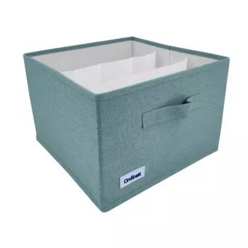 ORDINETT Box Cube 29x29x18,5 cm säilytyslaatikko kannella mintunvihreä