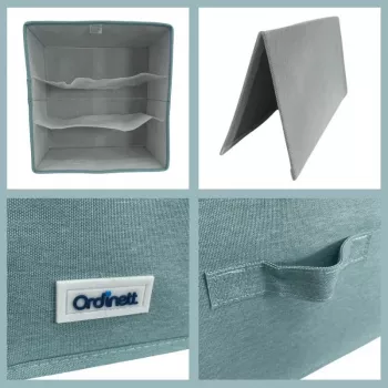 ORDINETT Box Cube 29x29x18,5 cm säilytyslaatikko kannella mintunvihreä