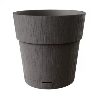 STEFANPLAST Ethica kukkaruukku ja aluslautanen Ø40x39cm harmaa