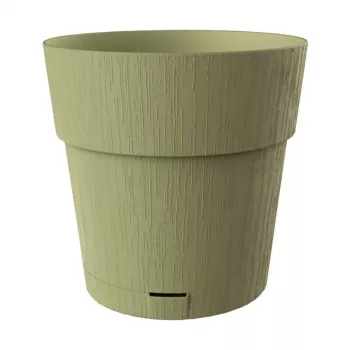 STEFANPLAST kukkaruukku ja aluslautanen Ethica Ø40x39cm vihreä