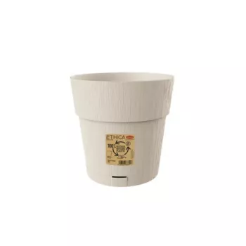 STEFANPLAST kukkaruukku aluslautasella Ethica Ø20x19cm valkoinen