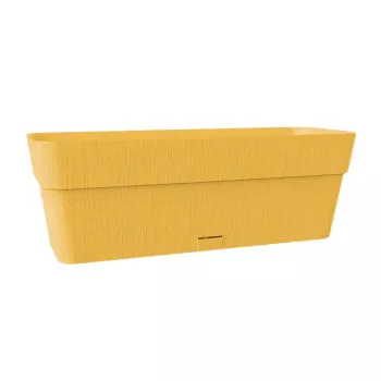 STEFANPLAST Ethica kukkalaatikko aluslautasella 50x18x17 cm sinappinkeltainen