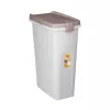 STEFANPLAST lemmikkien ruokasäilytysastia pyörillä 40L 15kg valkoinen/vaaleanharmaa