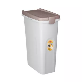 STEFANPLAST lemmikkien ruokasäilytysastia pyörillä 40L 15kg valkoinen/vaaleanharmaa