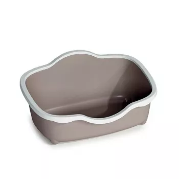 STEFANPLAST kissanvessa Tres Chic Open 56x38,5x26 cm valkoinen/vaaleanharmaa