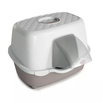 STEFANPLAST kissanvessa Tres Chic Outdoor 56x54,5x39cm valkoinen/vaaleanharmaa