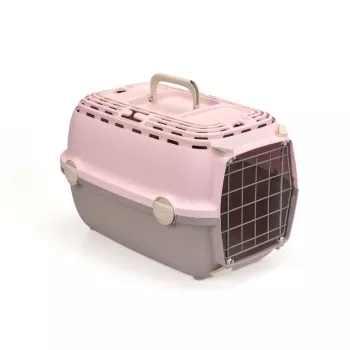 STEFANPLAST kuljetuslaatikko Horizon 1 metalliovella 48x32x30cm roosa/harmaa