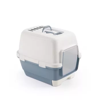 STEFANPLAST suljettu kissanvessa Cathy Clever & Smart 58x45x48 cm valkoinen/sininen