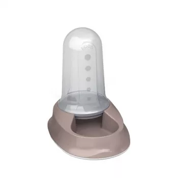 STEFANPLAST Chic 2L automaattinen lemmikkien ruoka- ja juoma-automaatti, vaaleanharmaa, 32 x 21 x 29 cm
