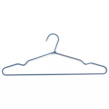 ORDINETT vaatehenkari 3 kpl ruostumaton teräs/kangas, 44,5 cm, lajiteltu (musta/vaaleansininen/valkoinen)