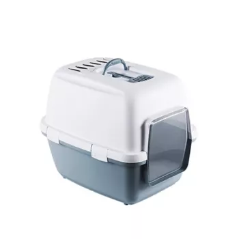 STEFANPLAST Cathy Comfort hupullinen kissanvessa 58x45x48 cm valkoinen/sininen