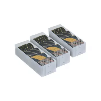 ORDINETT Top Class järjestelijäsarja 3-osainen pieni kirkas muovi työpöydän laatikko säilytys 30,5x10x7,5 cm