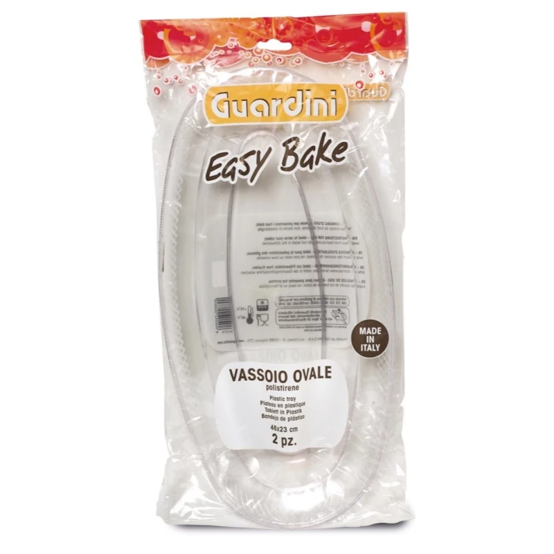 GUARDINI muovitarjottimet läpinäkyvät 2 kpl sarja Easy Bake 46x23cm