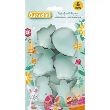 GUARDINI pääsiäispikkuleipä- ja piparkakkumuottisarja 6 kpl 5-6x2 cm