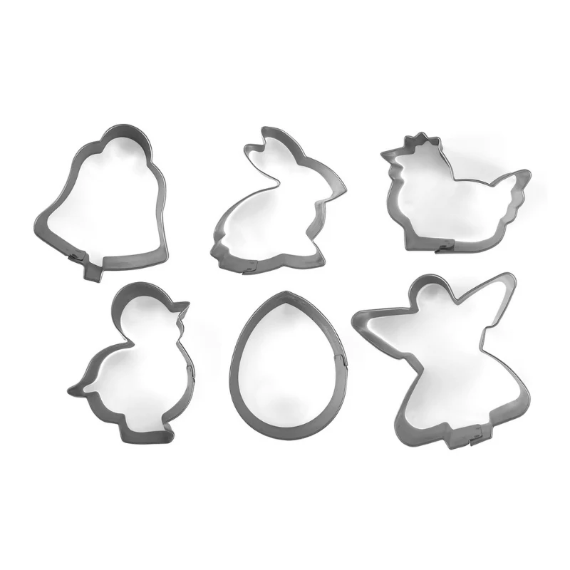 GUARDINI pääsiäispikkuleipä- ja piparkakkumuottisarja 6 kpl 5-6x2 cm