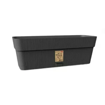 STEFANPLAST Ethica kukkalaatikko ja aluslautanen 50x18x17 cm harmaa