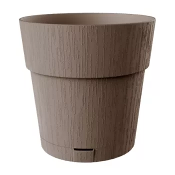 STEFANPLAST Ethica pyöreä kukkaruukku ja aluslautanen, ruskea, 40x39 cm, 25 L