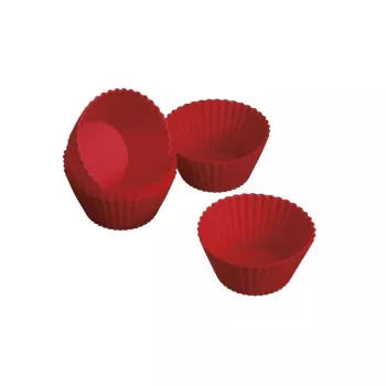 GUARDINI silikoniset cupcake-vuoat 6 kpl Juliette Ø 6,5 x 3 cm punainen