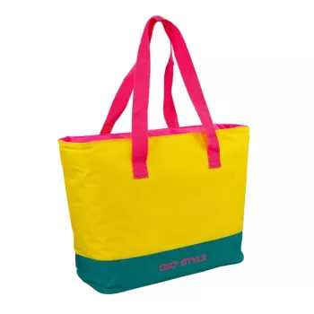GIOSTYLE termospussi Beach Fluo Tote sekoitus, 24L, vihreä/pinkki/keltainen/vaaleansininen
