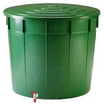 STEFANPLAST sadevesisäiliö 500L kannella ja hanalla Ø100x85cm vihreä