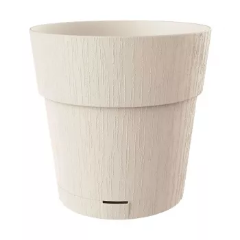 STEFANPLAST Ethica kukkaruukku aluslautasella Ø40x39cm valkoinen