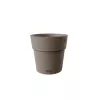 STEFANPLAST Ethica kukkaruukku aluslautasella Ø20x19cm ruskea
