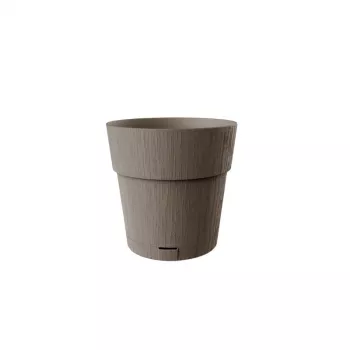 STEFANPLAST Ethica kukkaruukku aluslautasella Ø20x19cm ruskea
