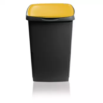 GIOSTYLE Eco Solution 45L jäteastia, tummanharmaa/keltainen