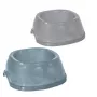 STEFANPLAST Break 4 ruokakuppi lemmikeille, 2L, 28x28x10 cm, liukumaton, värilajitelma harmaa/sininen