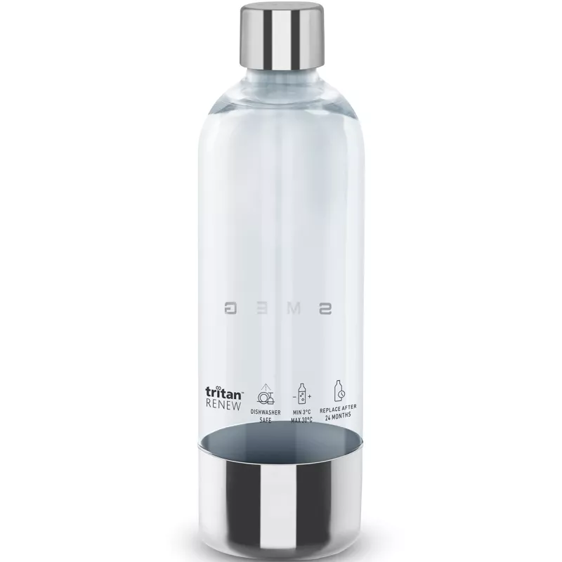 SMEG SKSB01 varapullo sodamaker SKC01:lle, 1 litra, PET-muovi, läpinäkyvä