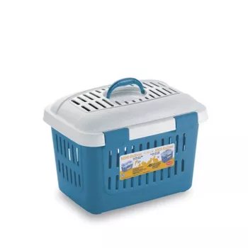 STEFANPLAST kuljetuslaatikko Midi Gulliver 45x33x33cm valkoinen/sininen