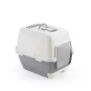 STEFANPLAST Cathy Clever & Smart kissanvessa hupulla, valkoinen/harmaa, 58x45x48 cm