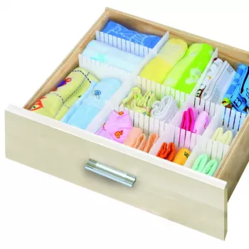 ORDINETT laatikonjakaja 3 kpl 60x8cm Top Class valkoinen