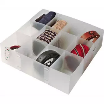 ORDINETT järjestelijä L 30,5x30,5x10cm Top Class läpinäkyvä säilytyslaatikko