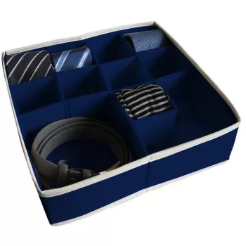 ORDINETT laatikko lokeroilla L 30,5x30,5x10 cm sininen