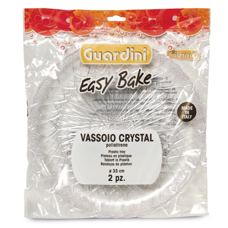 GUARDINI Easy Bake muoviset leivontavuoat läpinäkyvä 2 kpl:n pakkaus Ø33cm