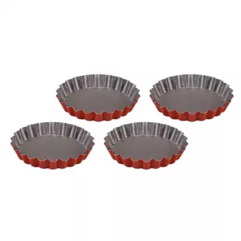 GUARDINI leivosvuokasarja 4 kpl Rossana Ø12x1,9cm tarttumaton teräs antrasiitti