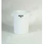 Rubbermaid BRUTE 75,7L valkoinen pyöreä astia ilmanvaihtokanavilla, ilman kantta FG262000WHT