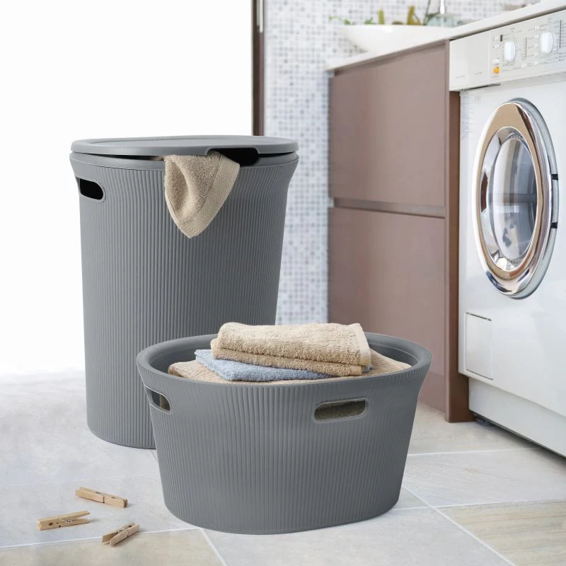 TATAY pyykkilaatikko Baobab 40L harmaa