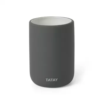 TATAY Tube hammasharjateline, keramiikka, antrasiitinharmaa, 4 hammasharjalle