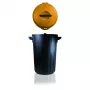 GIOSTYLE Eco Solution 35L jäteastia tummanharmaa/keltainen