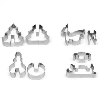 GUARDINI 3D piparkakkumuottisarja, 4 muottia laatikossa 21 x 12,5 x 2 cm