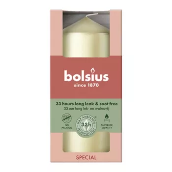 BOLSIUS kynttilä sylinteri Ø120x58mm hopea