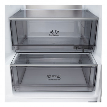 LG GBBS525APY alapakastimella varustettu jääkaappi, 375 L Total No Frost, hopea