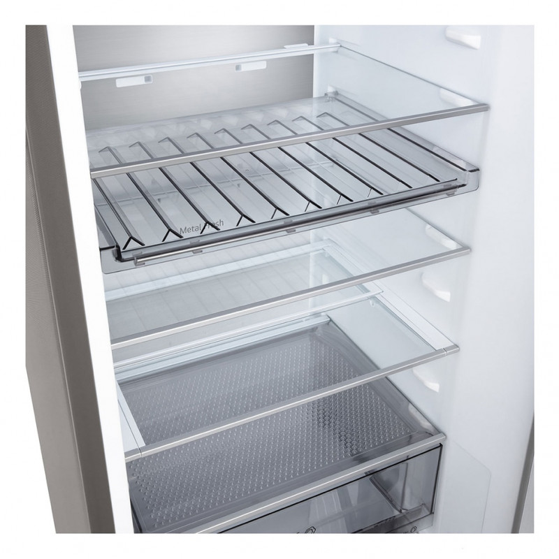 LG GBBS525APY alapakastimella varustettu jääkaappi, 375 L Total No Frost, hopea