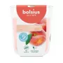 Bolsius True Scents tuoksukynttilä lasipurkissa, persikka, Ø80x73 mm